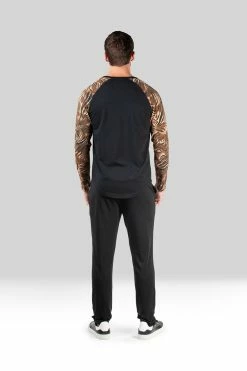 Kaede Jersey Raglan Tee -Natori Sales Shop Kaede Jersey Raglan Tee Caviar Tiger Espresso by Natori 3 82895.1659130750