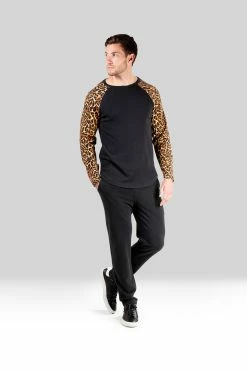 Kaede Jersey Raglan Tee -Natori Sales Shop Kaede Jersey Raglan Tee Leopard Caviar by Natori 3 86512.1659130718