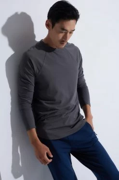 Kaede Jersey Raglan Tee -Natori Sales Shop Kaede Jersey Raglan Tee Magnet Grey Padsan Jogger Pants Dress Blues by Natori 4 02722.1664456864