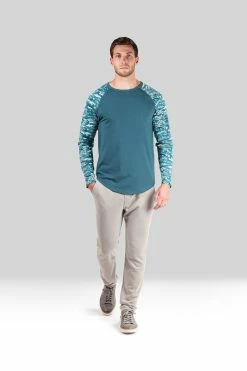 Kaede Jersey Raglan Tee -Natori Sales Shop Kaede Jersey Raglan Tee Stargazer Oceanic Crest by Natori 56607.1659130681