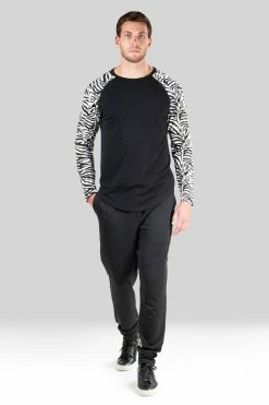 Kaede Jersey Raglan Tee -Natori Sales Shop Kaede Jersey Raglan Tee Zebra Caviar by Natori 4 20980.1659130766