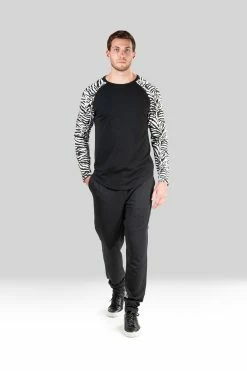 Kaede Jersey Raglan Tee -Natori Sales Shop Kaede Jersey Raglan Tee Zebra Caviar by Natori 4 82084.1659130765