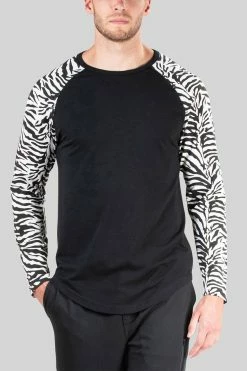Kaede Jersey Raglan Tee -Natori Sales Shop Kaede Jersey Raglan Tee Zebra Caviar by Natori 2 23145.1636654562