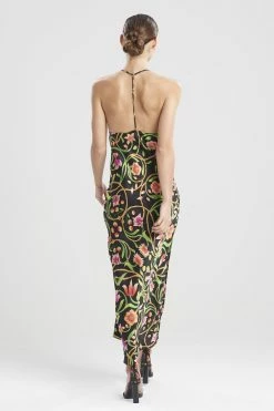 Kamakura Silk T-Back Gown -Natori Sales Shop Kamakura Silk T Back Gown Black by JN 2 58985.1646156874