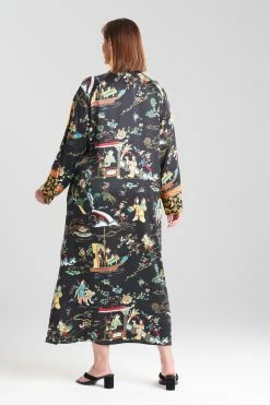 Kana Zip Caftan 8 Kana Zip Caftan -Natori Sales Shop Kana Zip Caftan Black Multi by Natori 4 11208.1663357079
