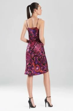 Kashmir Silk Gown 5 Kashmir Silk Gown -Natori Sales Shop Kashmir Silk Gown Berry Multi by Josie Natori 2 20528.1627597814