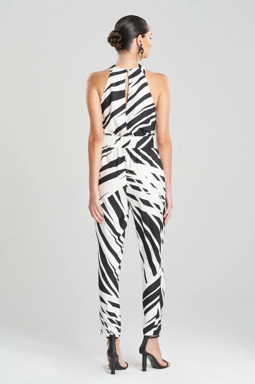 Katana Cotton Silk Halter Belted Jumpsuit 2 Katana Cotton Silk Halter Belted Jumpsuit - Image 2