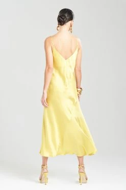 Key Essentials Sheath Flounce Silk Gown -Natori Sales Shop Key Essentials Sheath Flounce Silk Gown Lemongrass by JN 2 83181.1674518463