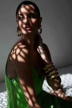 Key Essentials Sheath Flounce Silk Gown -Natori Sales Shop Key Essentials Sheath Flounce Silk Gown Limon by JN 2 70556.1677166083