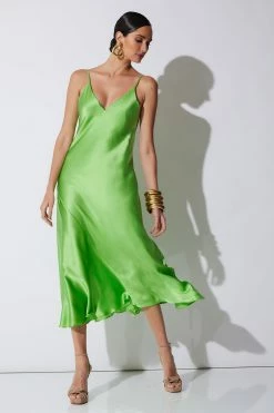 Key Essentials Sheath Flounce Silk Gown -Natori Sales Shop Key Essentials Sheath Flounce Silk Gown Limon by JN 27442.1676993079