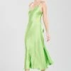 Key Essentials Sheath Flounce Silk Gown