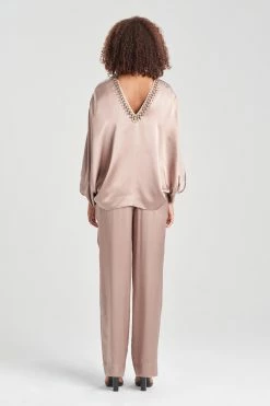 Key Essentials Silk Embroidered Kimono Sleeve Top 15 Key Essentials Silk Embroidered Kimono Sleeve Top -Natori Sales Shop Key Essentials Silk Embroidered Kimono Sleeve Top Bronze by JN 2 59040.1661964954