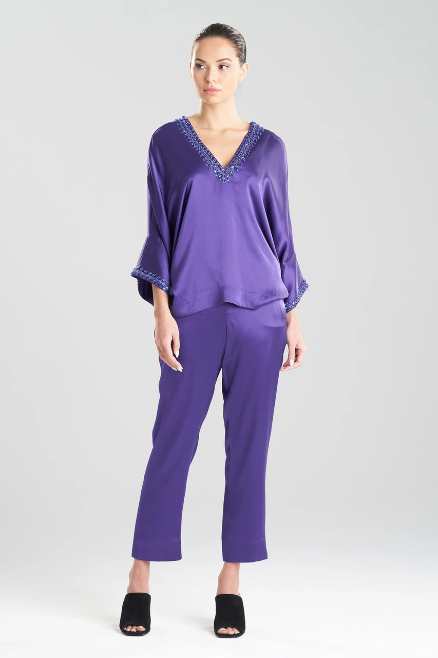 Key Essentials Silk Embroidered Kimono Sleeve Top 7 Key Essentials Silk Embroidered Kimono Sleeve Top - Image 7