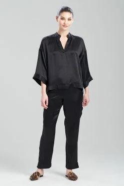 Key Essentials Silk PJ -Natori Sales Shop Key Essentials Silk PJ Black by JN 43547.1677166157
