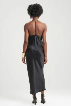 Key Essentials Silk T-Back Gown -Natori Sales Shop Key Essentials Silk T Back Gown Black by JN 2 19652.1643143680