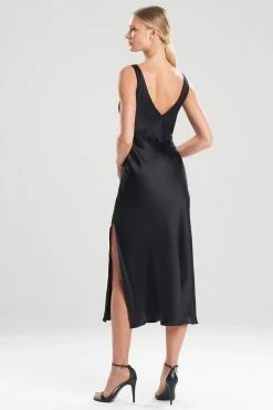 Key Essentials Silk V-Neck Gown 22 Key Essentials Silk V-Neck Gown -Natori Sales Shop Key Essentials Silk V Neck Gown Black by Josie Natori 2 20234.1641496729