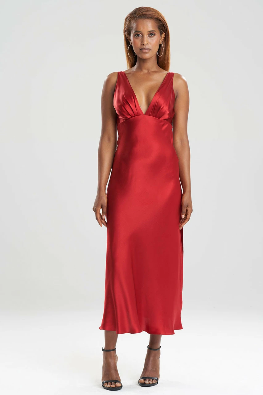 Key Essentials Silk V-Neck Gown 3 Key Essentials Silk V-Neck Gown - Image 3
