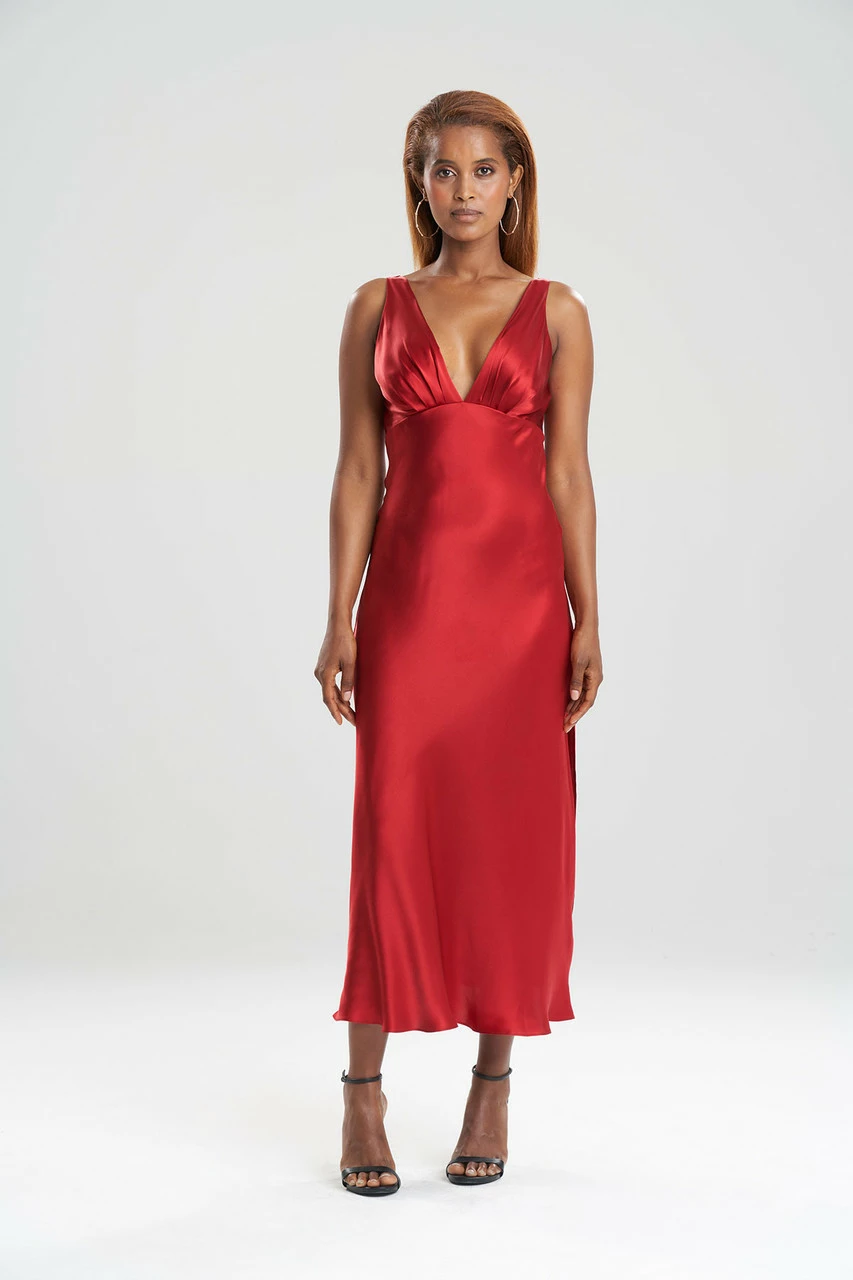 Key Essentials Silk V-Neck Gown 5 Key Essentials Silk V-Neck Gown - Image 5