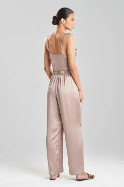 Key Essentials Silk Wide Leg Pants -Natori Sales Shop Key Essentials Silk Wide Leg Pants Bronze by JN 2 98209.1661445150