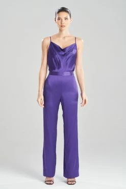 Key Essentials Silk Wide Leg Pants -Natori Sales Shop Key Essentials Silk Wide Leg Pants Deep Purple by JN 27576.1687530275