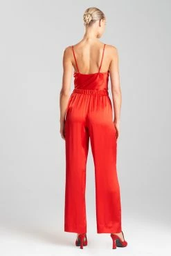 Key Essentials Silk Wide Leg Pants -Natori Sales Shop Key Essentials Silk Wide Leg Pants Scarlet by JN 2 04501.1661445155