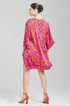 Kii Short Caftan -Natori Sales Shop Kii Short Caftan Paradise Orange by Natori 2 24519.1675274971