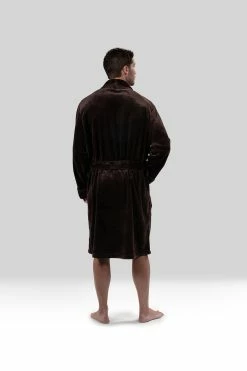 Kinhin Cozy Fleece Piped Collar Robe -Natori Sales Shop Kinhin Cozy Fleece Piped Collar Robe Espresso by Natori 2 81294.1659131025