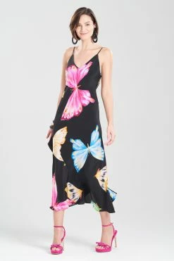 Kyoko Butterfly Beaded Silk Gown