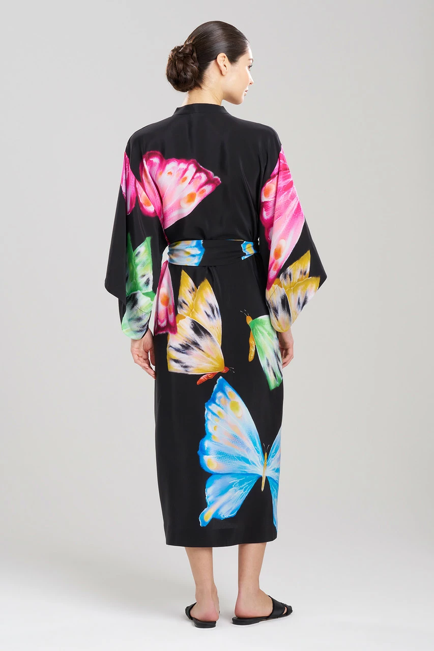 Kyoko Butterfly Tassel Silk Robe 2 Kyoko Butterfly Tassel Silk Robe - Image 2
