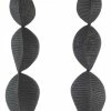 Textured Acacia Wood 3 Leaf Earrings