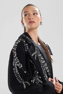 Felted Wool Beaded Coat -Natori Sales Shop L19030 BLK 3 21664.1606335956