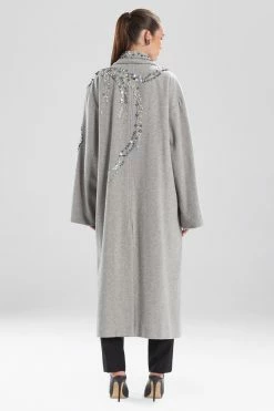 Felted Wool Beaded Coat -Natori Sales Shop L19030 GRY 3 19876.1606335970