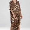Luxe Leopard Zip Caftan