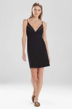 Feathers Essentials Lace Chemise 27 Feathers Essentials Lace Chemise -Natori Sales Shop L78029 BLK 1 59117.1602715391