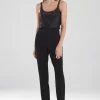 Solid Crepe Slim Ankle Pants