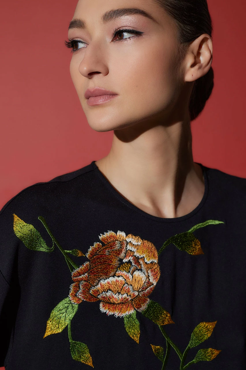 Light Weight Ponte Embroidered Dress 6 Light Weight Ponte Embroidered Dress - Image 6