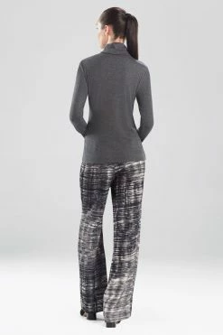 Layering Turtleneck Top -Natori Sales Shop Layering Cut Sew Turtleneck Top Grey by Natori 2 78180.1625014116