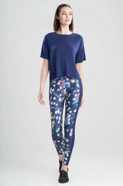 Solstice Track Leggings -Natori Sales Shop Layering Elements Boxy Tee Navy by Josie 06650.1651582537