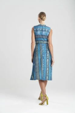 Le Souk Jacquard Fit And Flare Dress -Natori Sales Shop Le Souk Jacquard Fit Flare Dress Teal by JN 2 89847.1641590241