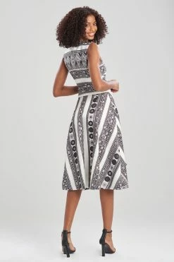 Le Souk Jacquard Fit And Flare Dress -Natori Sales Shop Le Souk Jacquard Fit Flare Dress Warm White by JN 2 81548.1641590246