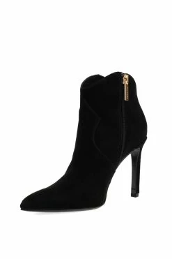 Leiko Suede Heel Bootie -Natori Sales Shop Leiko Suede Heel Bootie Black by Natori 2 82292.1669910374