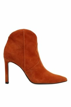 Leiko Suede Heel Bootie -Natori Sales Shop Leiko Suede Heel Bootie Cognac by Natori 4 94871.1663901551