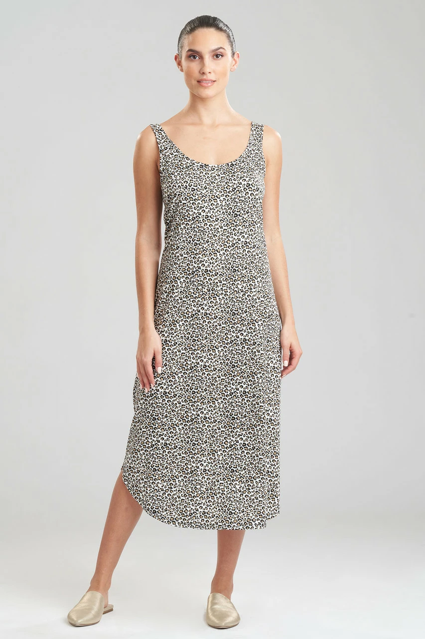 Leo-Printed Cotton Jersey Gown 3 Leo-Printed Cotton Jersey Gown - Image 3