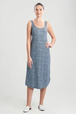Leo-Printed Cotton Jersey Gown