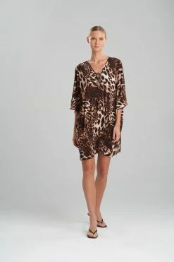 Leopard Jersey Cover-Up -Natori Sales Shop Leopard Jersey Tunic Natural by Natori 98435.1641411826