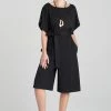 Light Weight Ponte Belted Jumpsuit