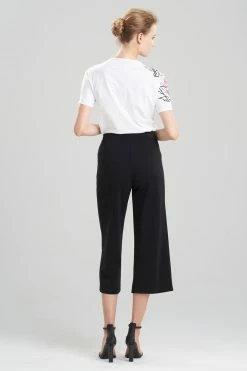 Light Weight Ponte Crop Pants -Natori Sales Shop Light Weight Ponte Crop Pants Black by Natori 2 13109.1645128602