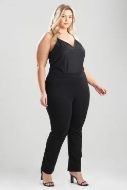 Light Weight Ponte Slim Pants -Natori Sales Shop Light Weight Ponte Silm Pants Black by Natori 86264.1644616720