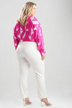 Light Weight Ponte Slim Pants -Natori Sales Shop Light Weight Ponte Slim Pant White by Natori 2 03351.1644616708