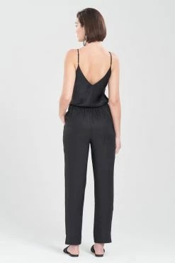 Linen Straight Leg Pants -Natori Sales Shop Linen Straight Leg Pants Black by JN 2 33376.1676303016